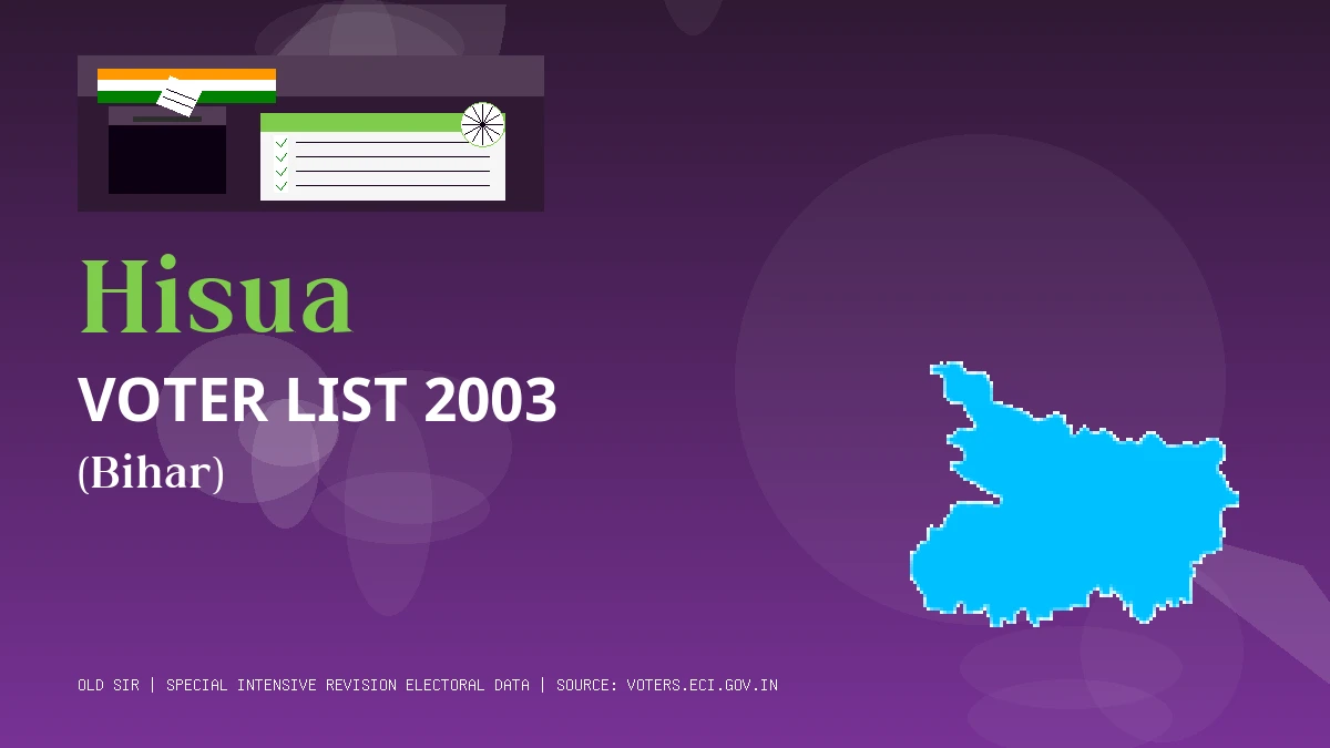 Hisua Voter List 2003 PDF Download Bihar