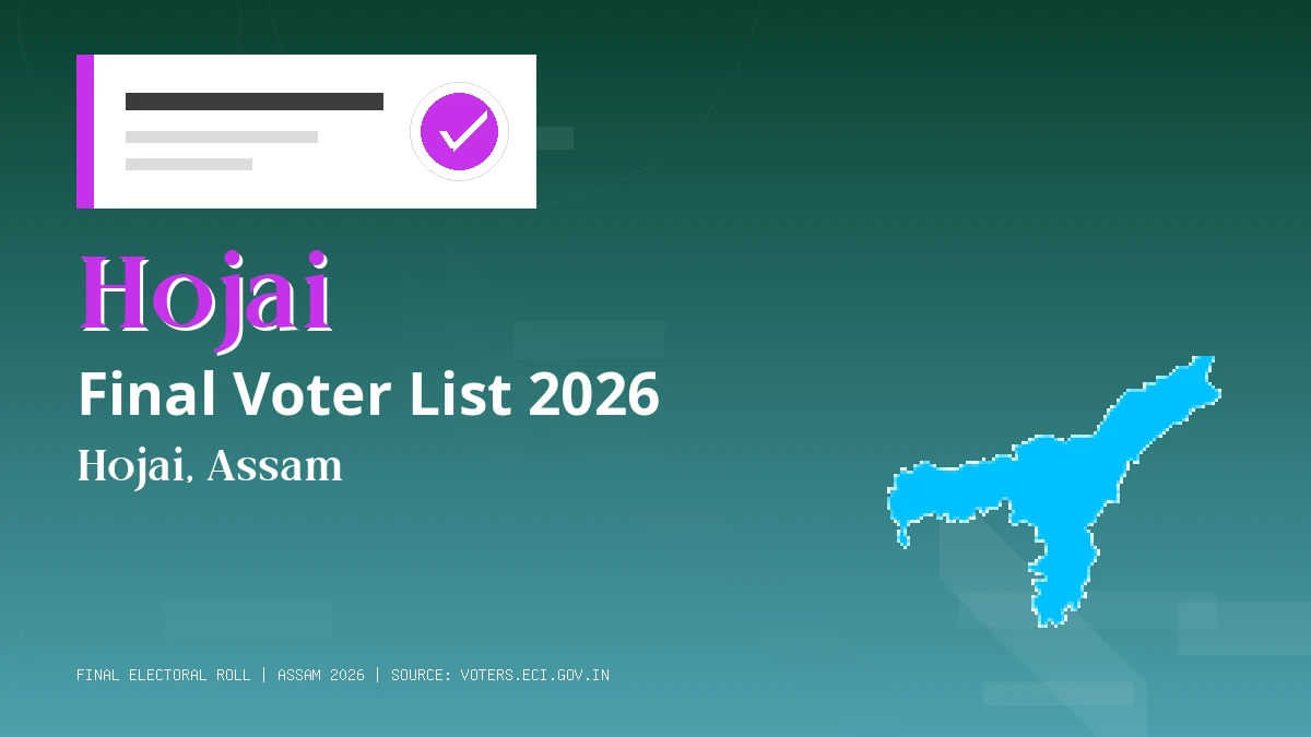Hojai Final Voter List 2026 Assam
