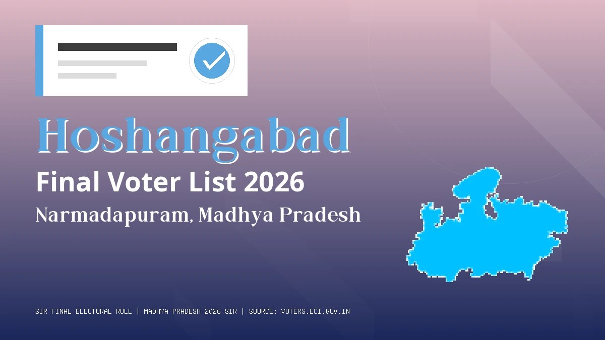 Hoshangabad Final Voter List 2026 Madhya Pradesh