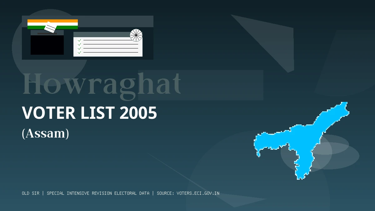 Howraghat Voter List 2005 PDF Download Assam