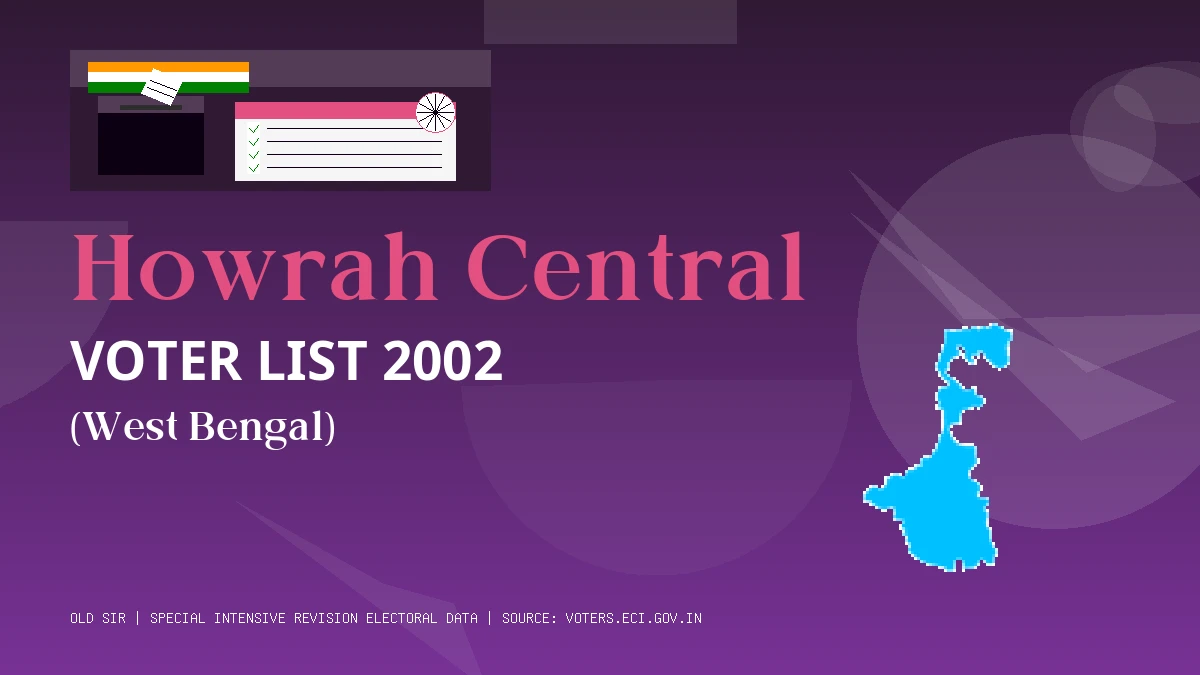 Howrah Central Voter List 2002 PDF Download West Bengal