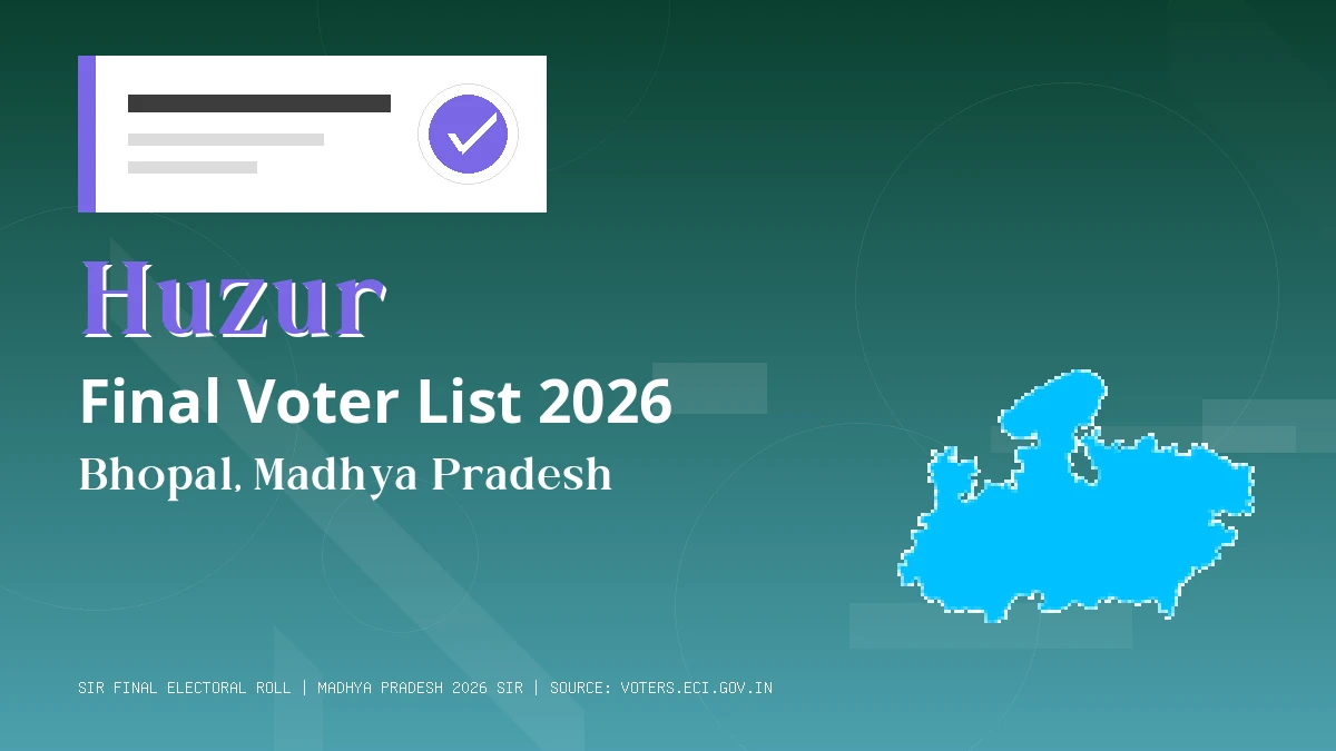 Huzur Final Voter List 2026 Madhya Pradesh