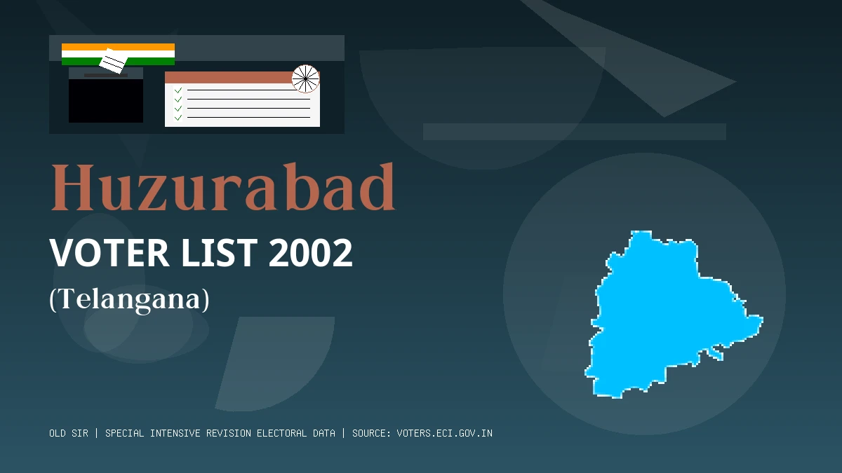 Huzurabad Voter List 2002 PDF Download Telangana