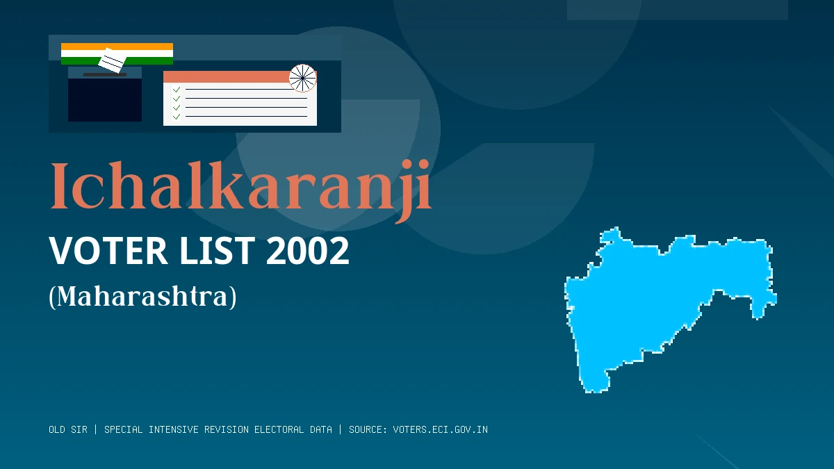 Ichalkaranji Voter List 2002 PDF Download Maharashtra