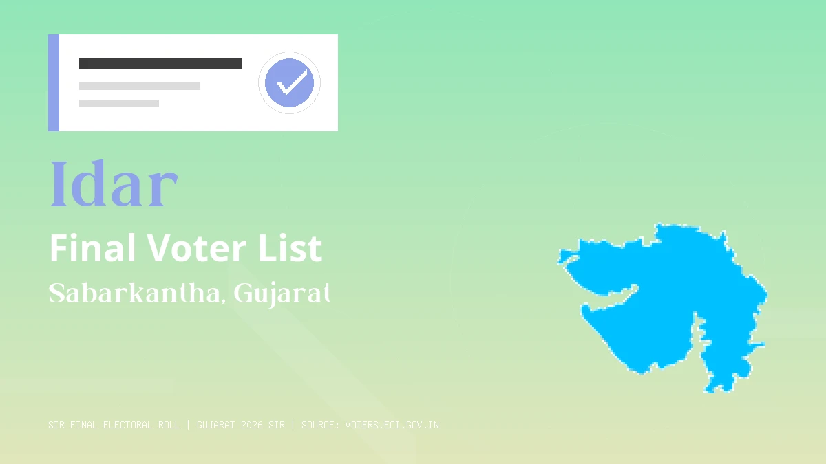 Idar Final Voter List Gujarat