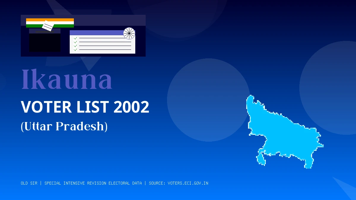 Ikauna Voter List 2002 PDF Download Uttar Pradesh