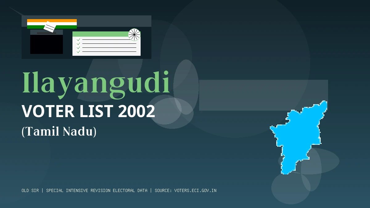 Ilayangudi Voter List 2002 PDF Download Tamil Nadu