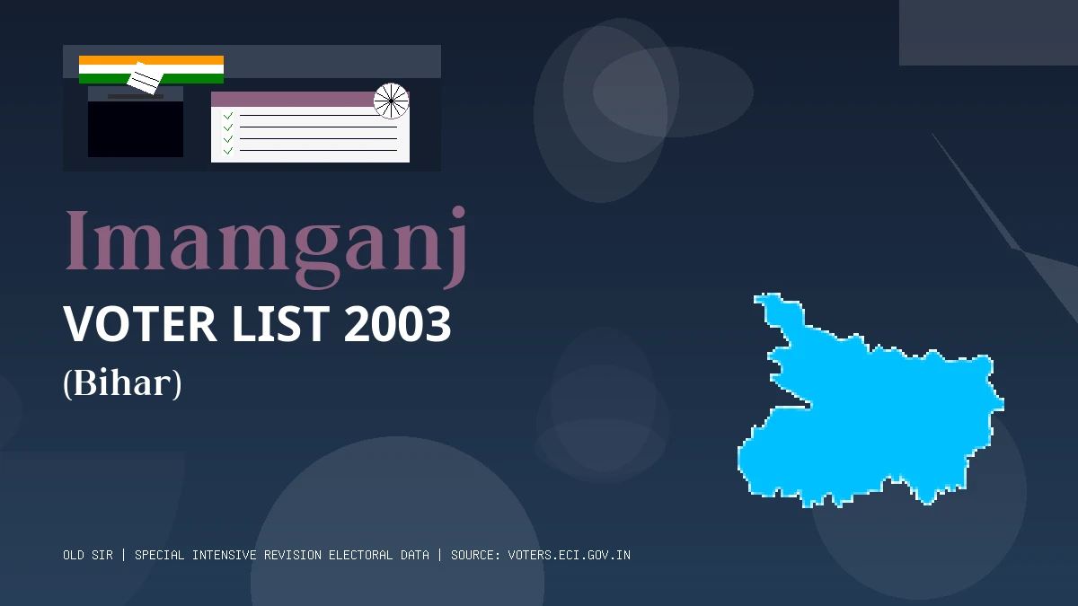 Imamganj Voter List 2003 PDF Download Bihar