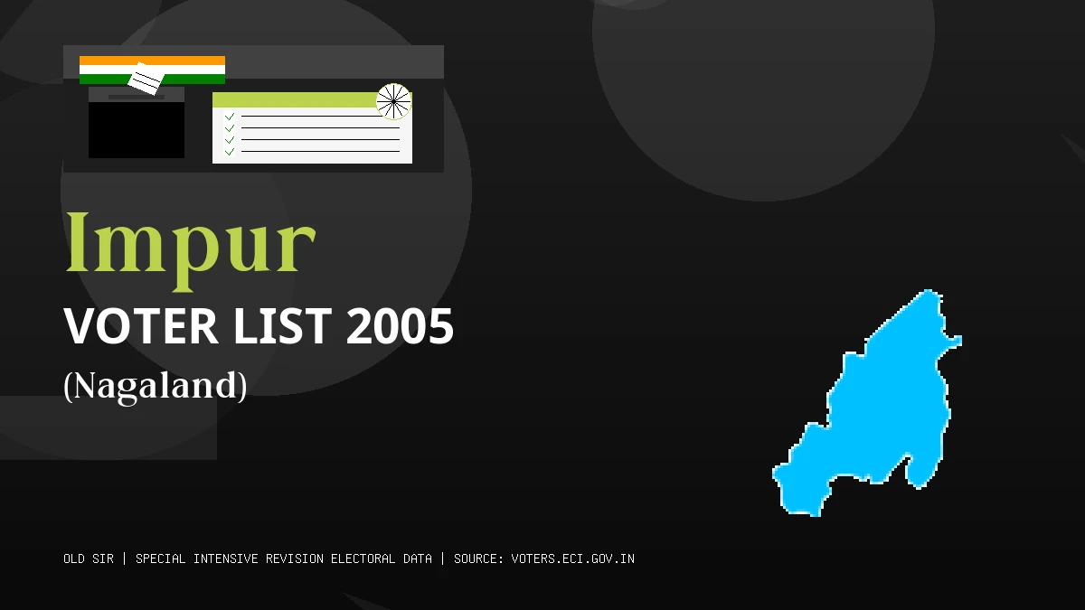 Impur Voter List 2005 PDF Download Nagaland