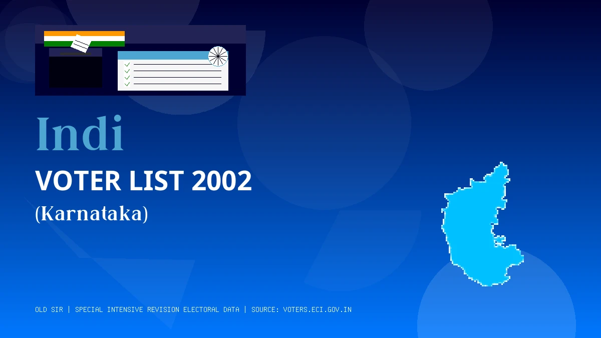 Indi Voter List 2002 PDF Download Karnataka