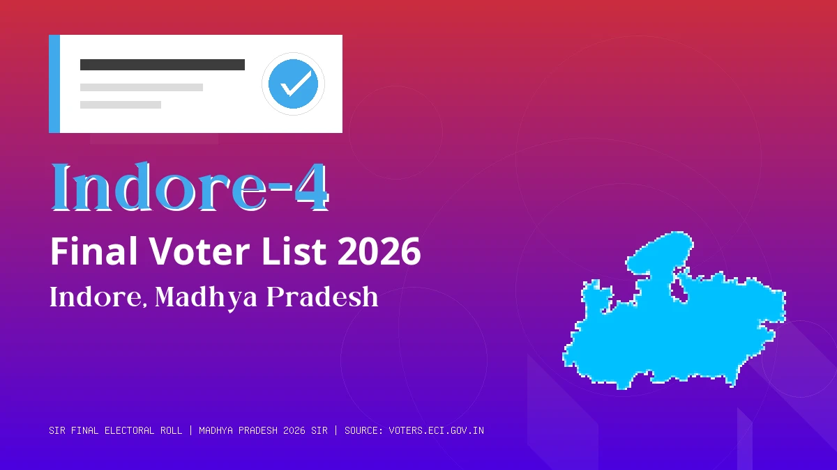 Indore-4 Final Voter List 2026 Madhya Pradesh