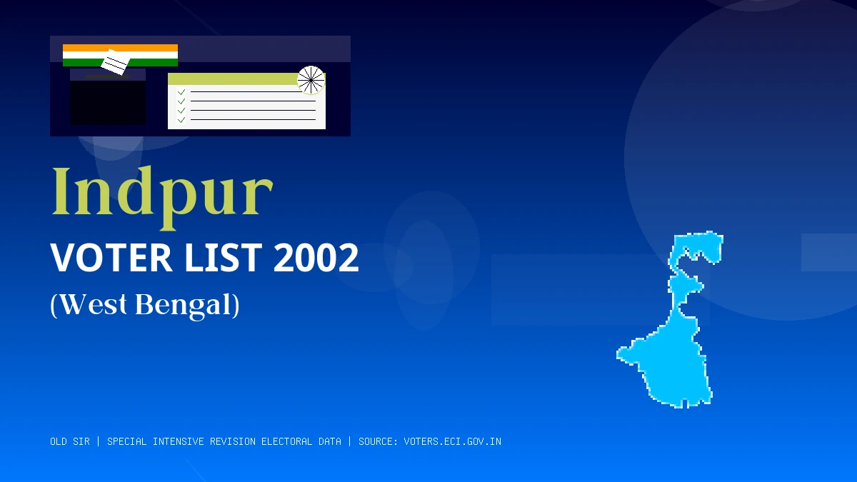 Indpur Voter List 2002 PDF Download West Bengal