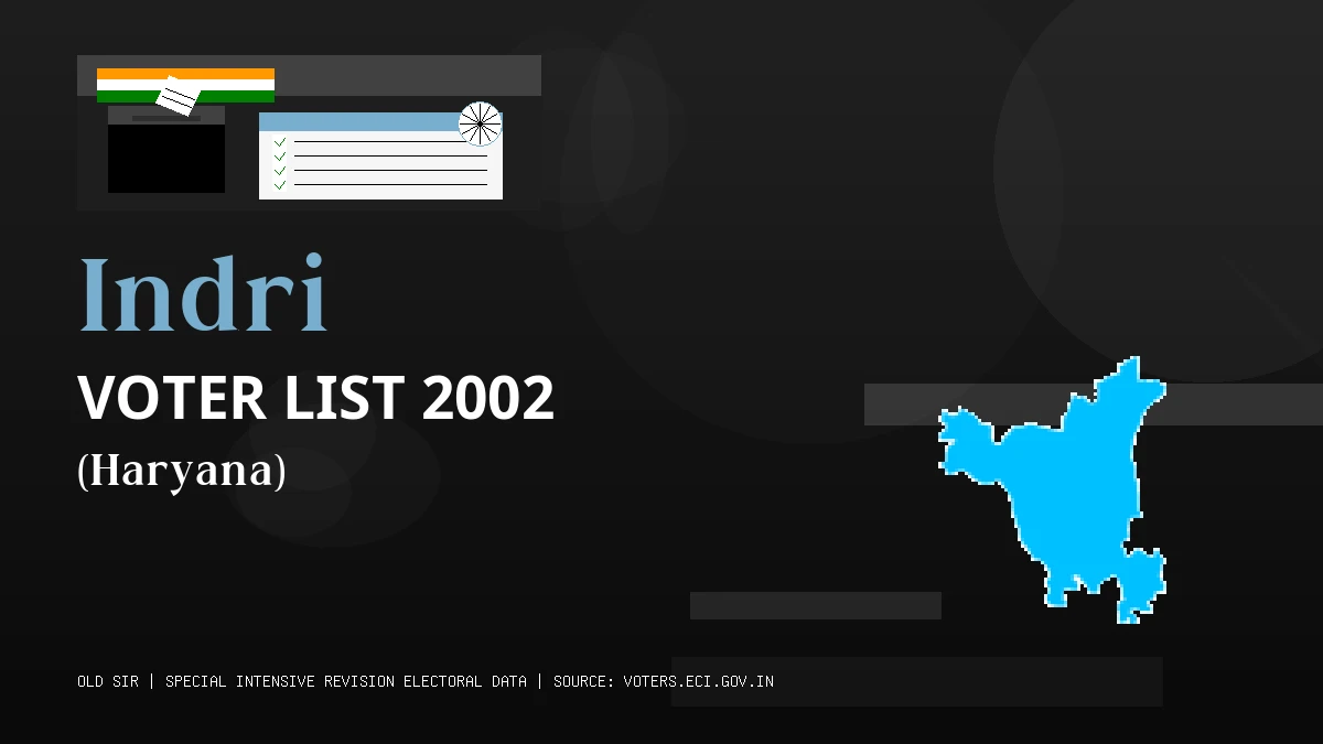 Indri Voter List 2002 PDF Download Haryana