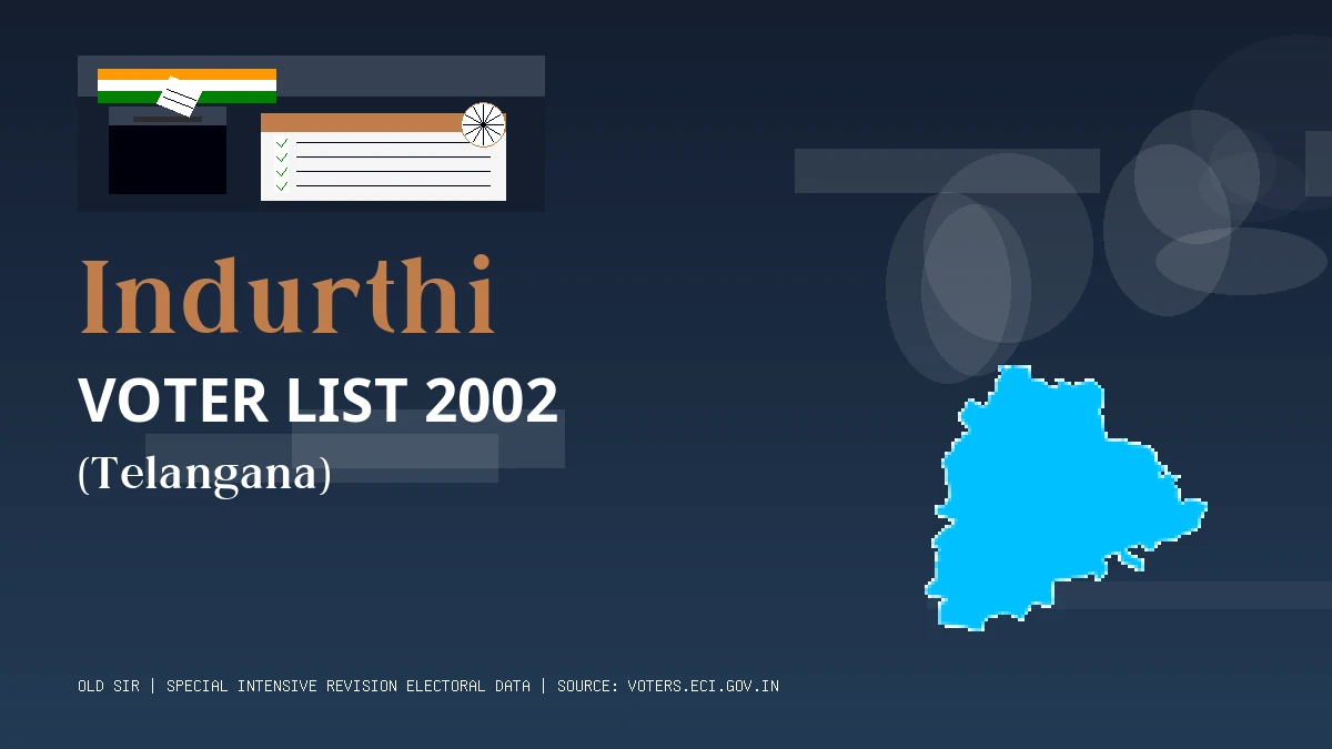 Indurthi Voter List 2002 PDF Download Telangana
