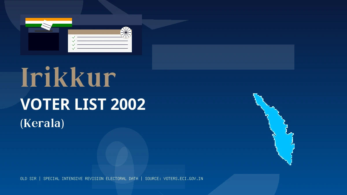 Irikkur Voter List 2002 PDF Download Kerala