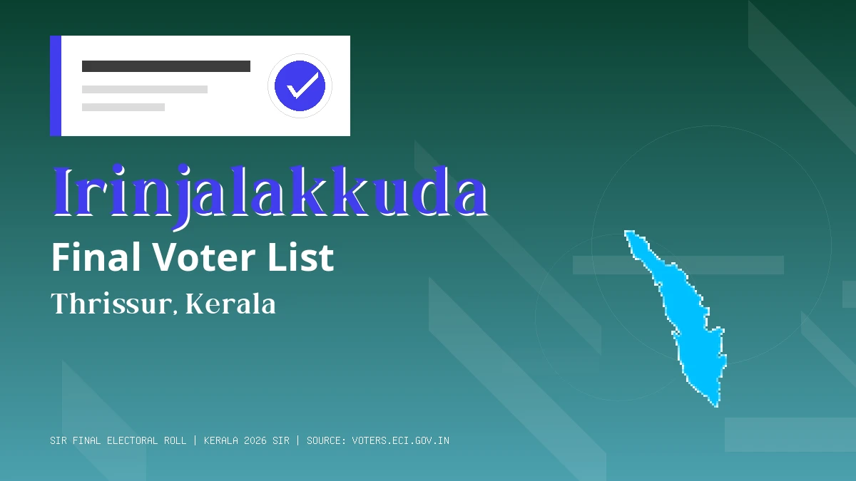 Irinjalakkuda Final Voter List Kerala