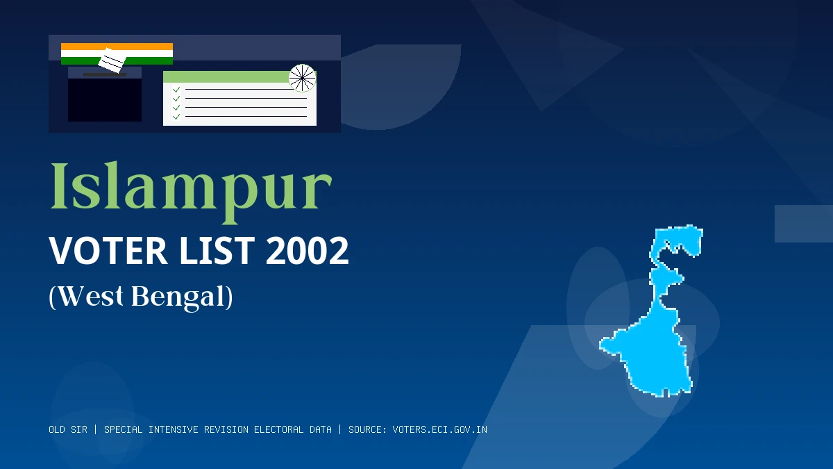Islampur Voter List 2002 PDF Download West Bengal