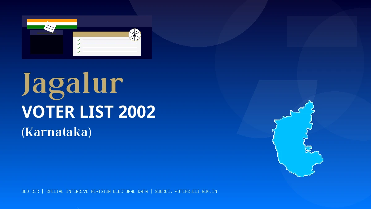 Jagalur Voter List 2002 PDF Download Karnataka