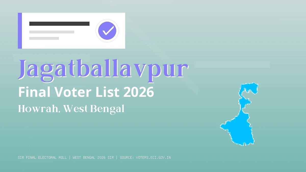 Jagatballavpur Final Voter List 2026 West Bengal