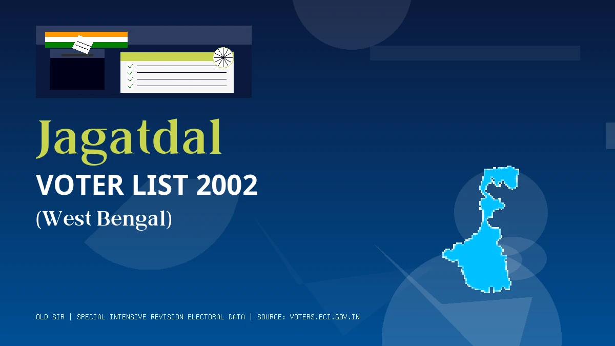 Jagatdal Voter List 2002 PDF Download West Bengal