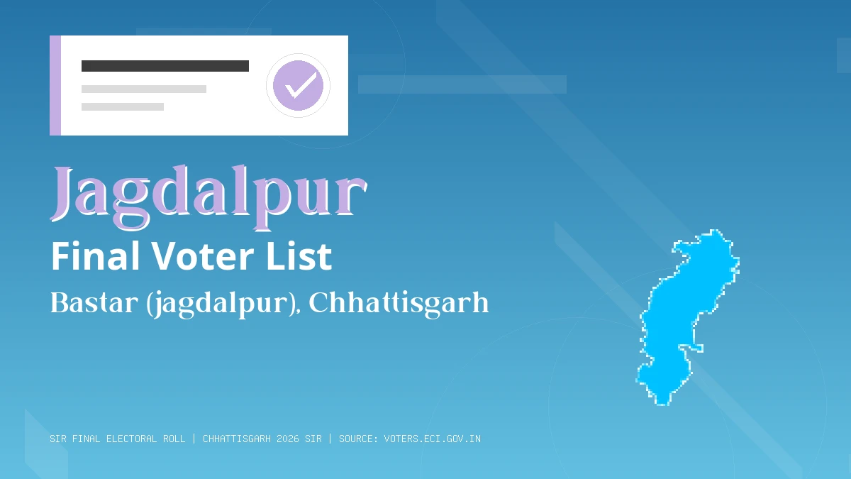 Jagdalpur Final Voter List Chhattisgarh