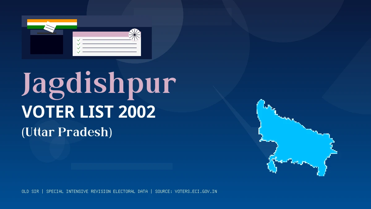 Jagdishpur Voter List 2002 PDF Download Uttar Pradesh