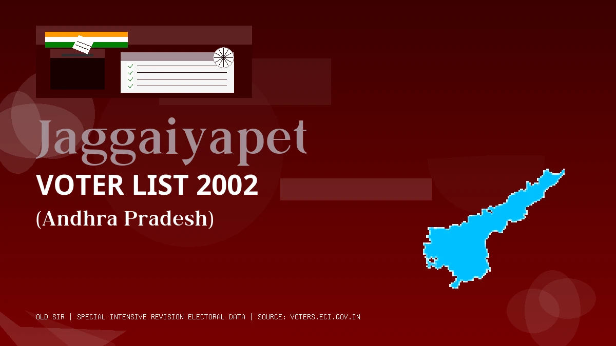 Jaggaiyapet Voter List 2002 PDF Download Andhra Pradesh