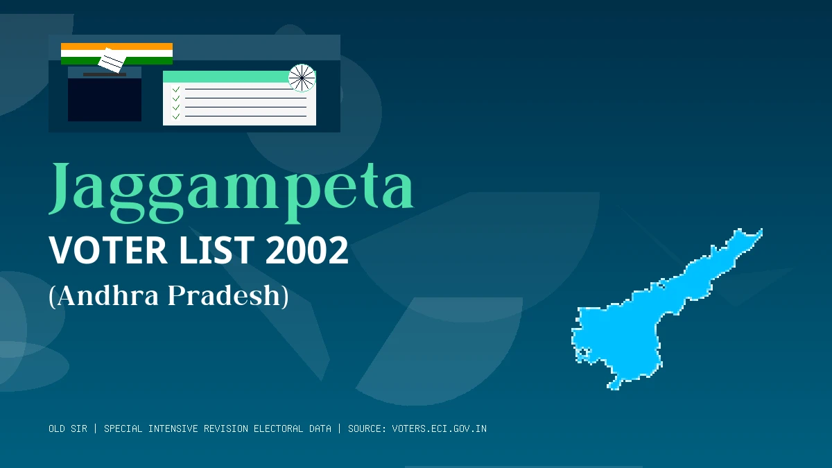 Jaggampeta Voter List 2002 PDF Download Andhra Pradesh