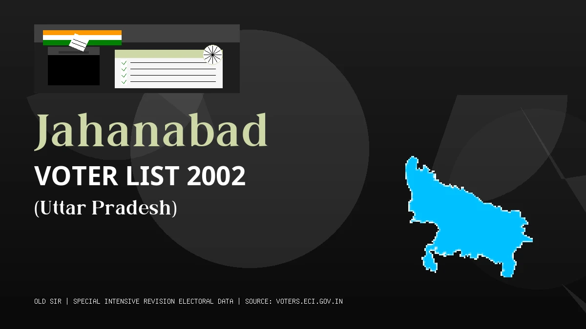 Jahanabad Voter List 2002 PDF Download Uttar Pradesh