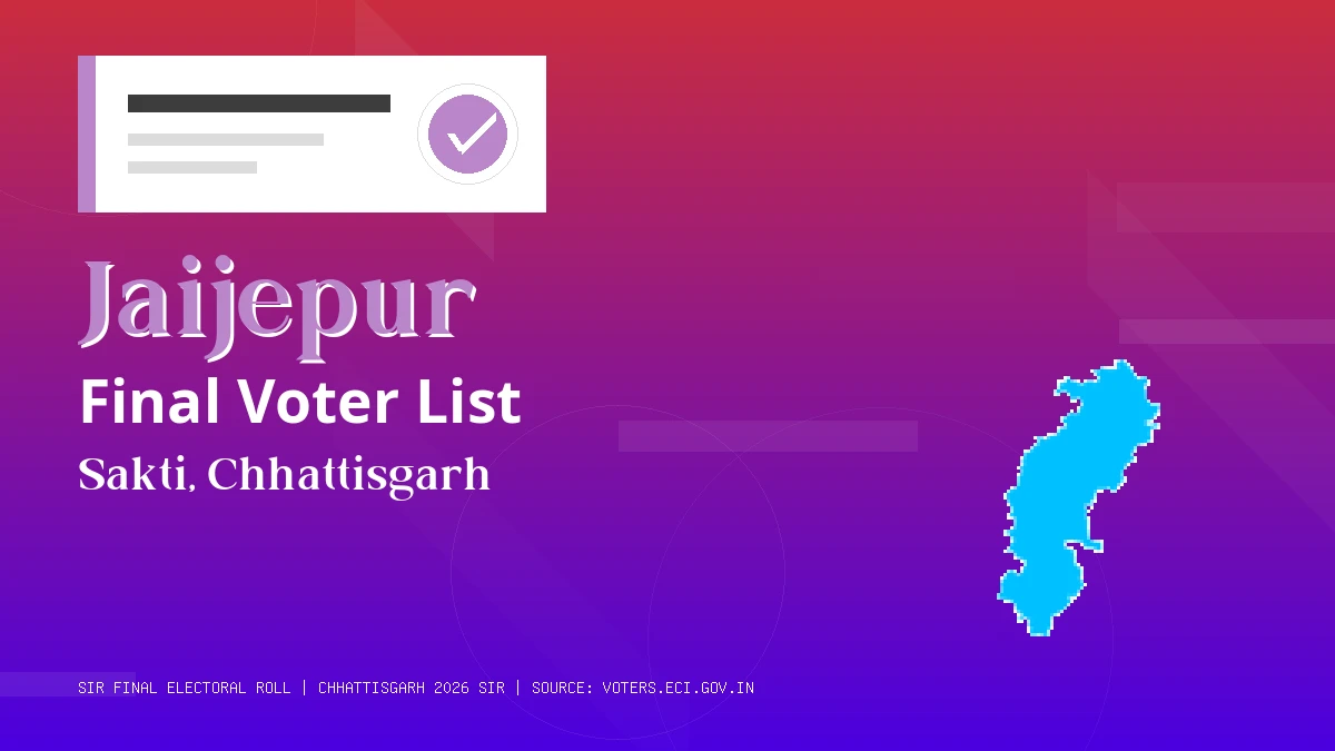 Jaijepur Final Voter List Chhattisgarh