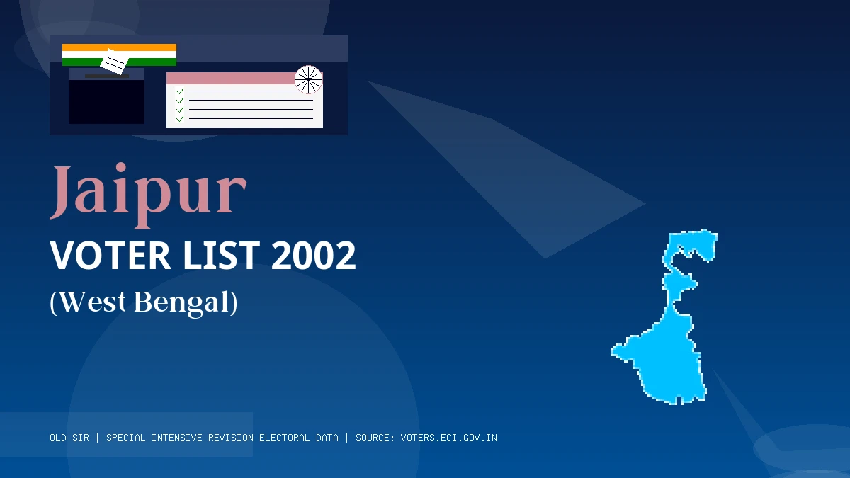 Jaipur Voter List 2002 PDF Download West Bengal