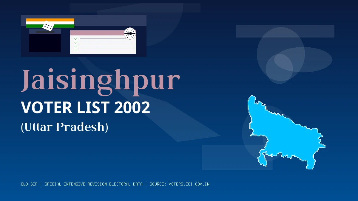 Jaisinghpur Voter List 2002 PDF Download Uttar Pradesh