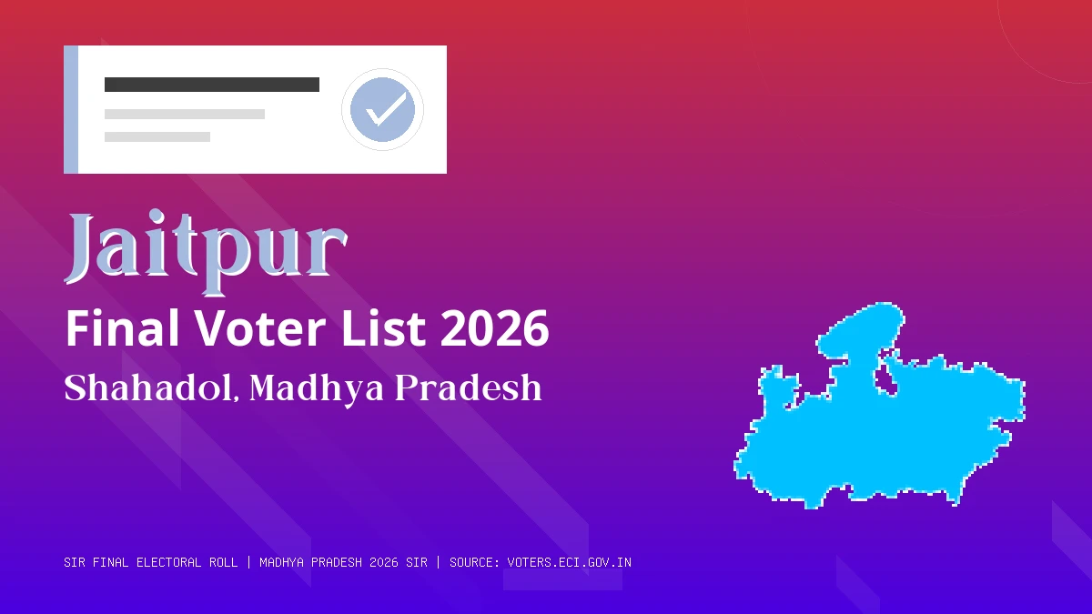Jaitpur Final Voter List 2026 Madhya Pradesh