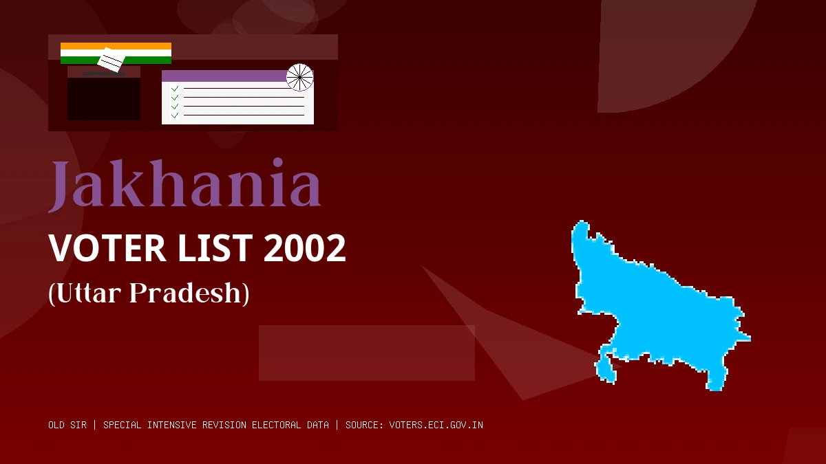 Jakhania Voter List 2002 PDF Download Uttar Pradesh