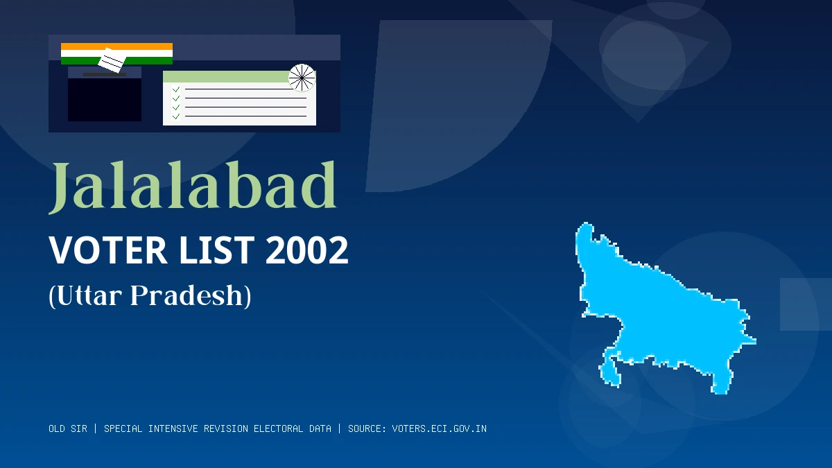 Jalalabad Voter List 2002 PDF Download Uttar Pradesh