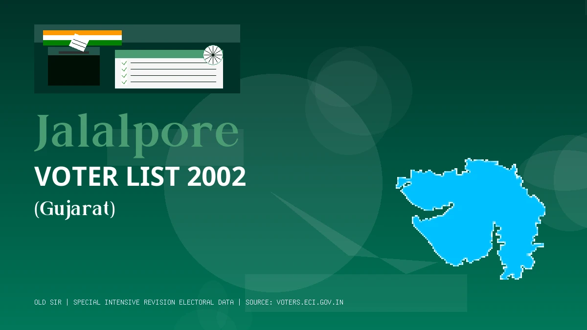 Jalalpore Voter List 2002 PDF Download Gujarat