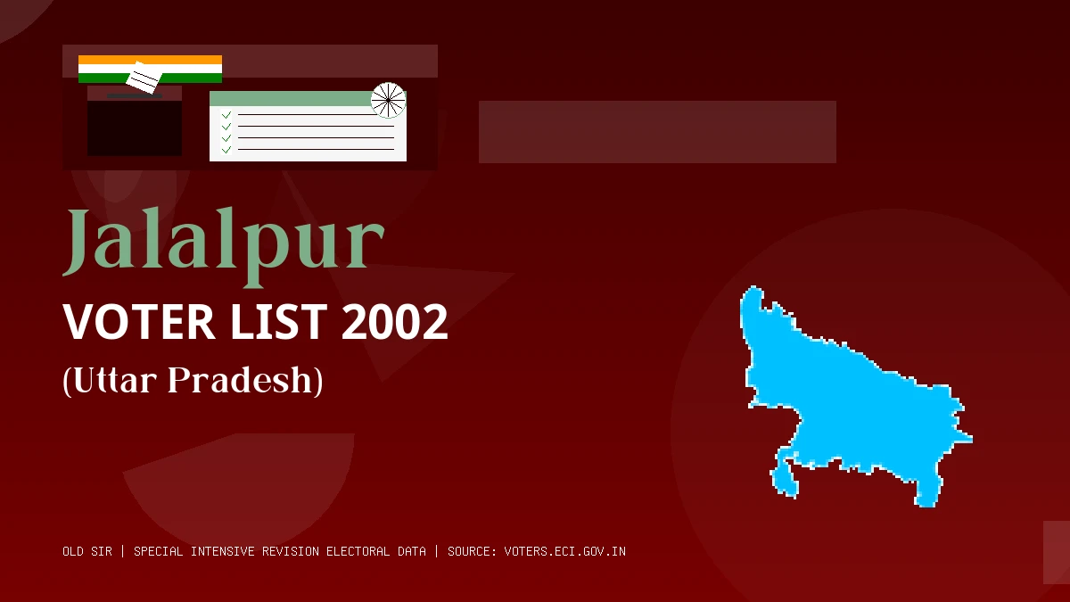 Jalalpur Voter List 2002 PDF Download Uttar Pradesh