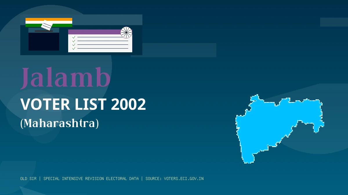 Jalamb Voter List 2002 PDF Download Maharashtra