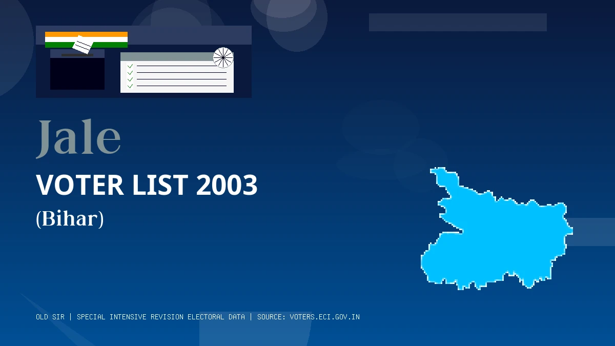 Jale Voter List 2003 PDF Download Bihar