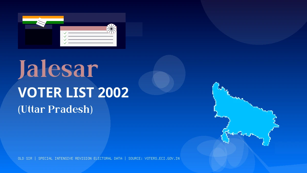 Jalesar Voter List 2002 PDF Download Uttar Pradesh