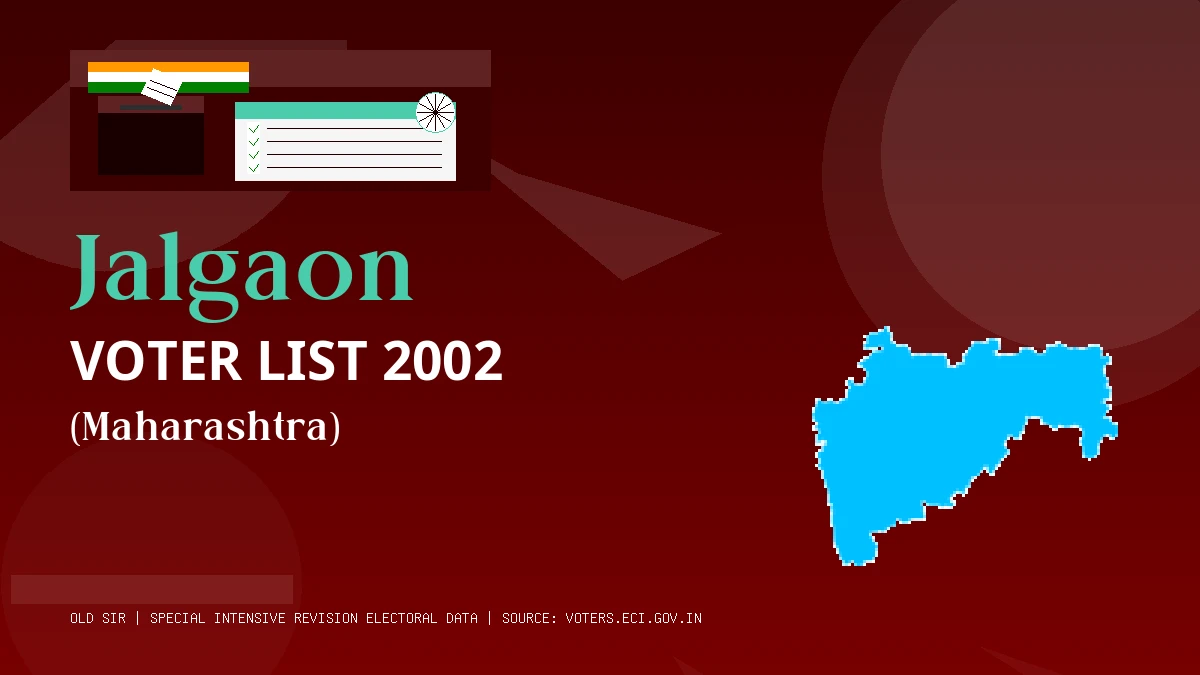 Jalgaon Voter List 2002 PDF Download Maharashtra