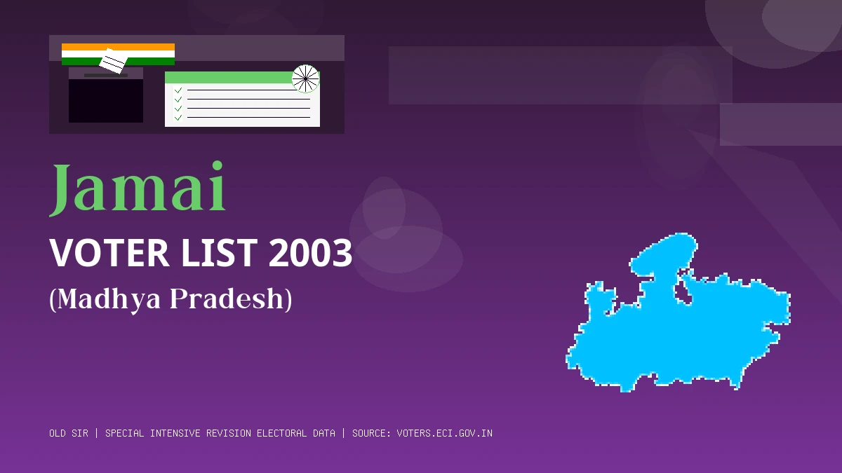 Jamai Voter List 2003 PDF Download Madhya Pradesh