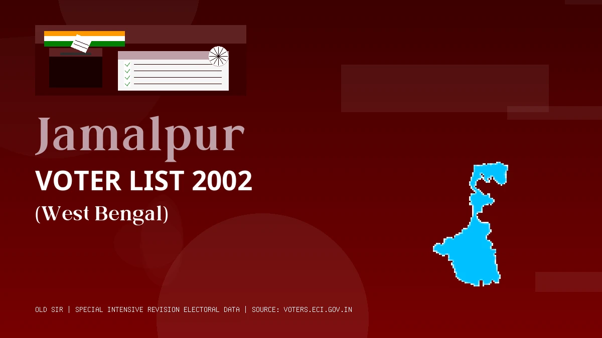 Jamalpur Voter List 2002 PDF Download West Bengal