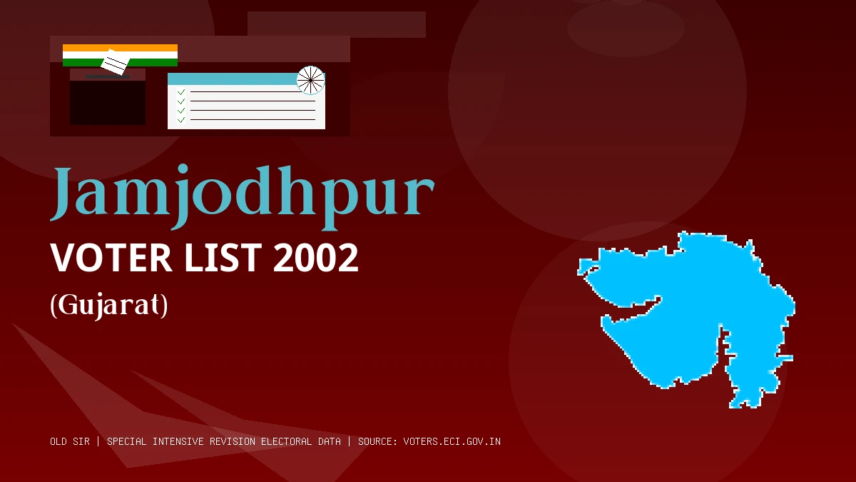 Jamjodhpur Voter List 2002 PDF Download Gujarat
