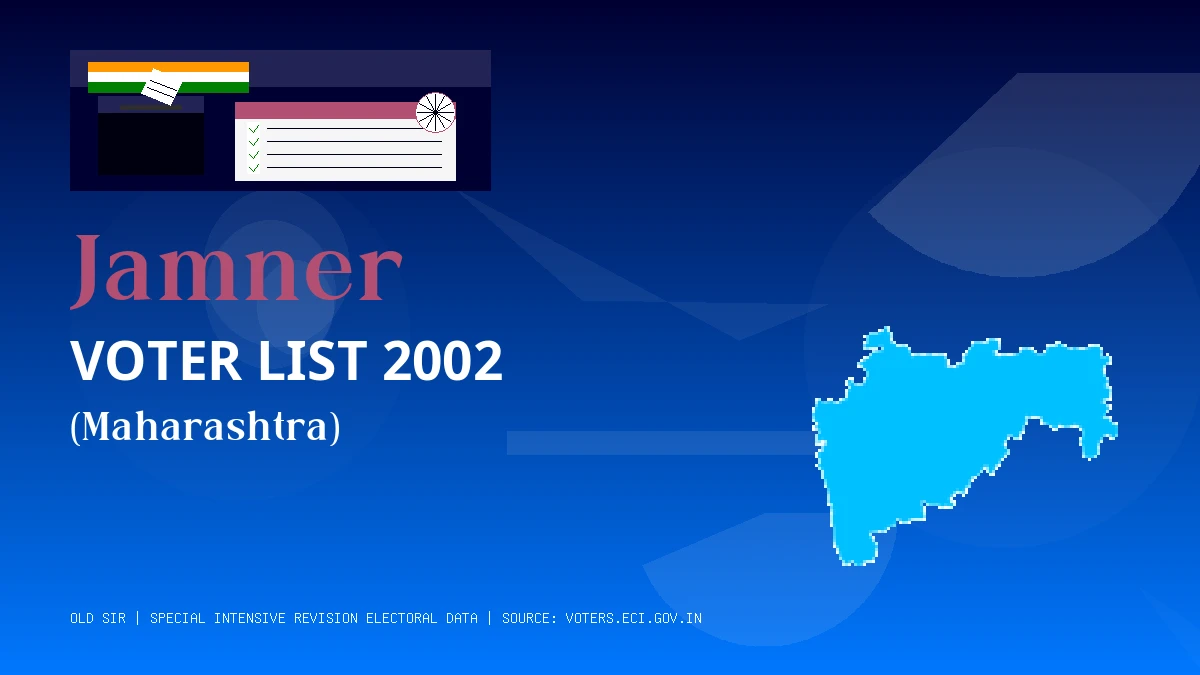 Jamner Voter List 2002 PDF Download Maharashtra