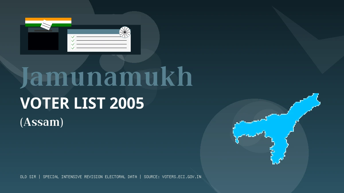 Jamunamukh Voter List 2005 PDF Download Assam