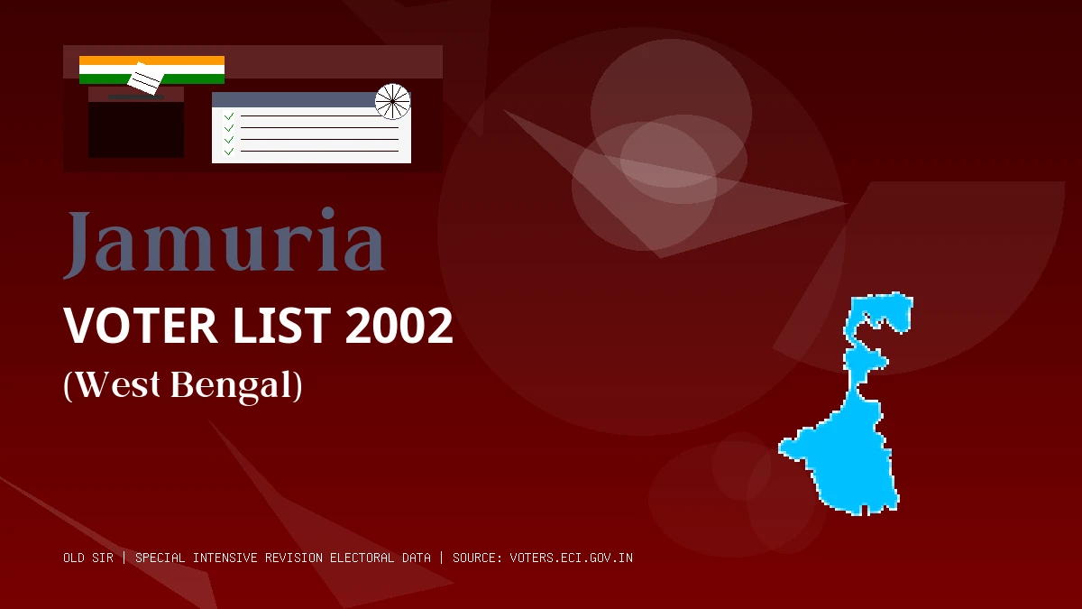 Jamuria Voter List 2002 PDF Download West Bengal