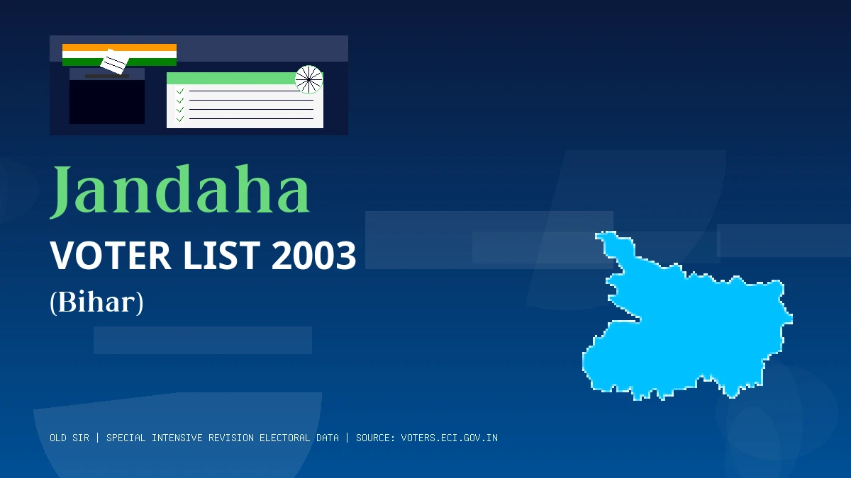 Jandaha Voter List 2003 PDF Download Bihar
