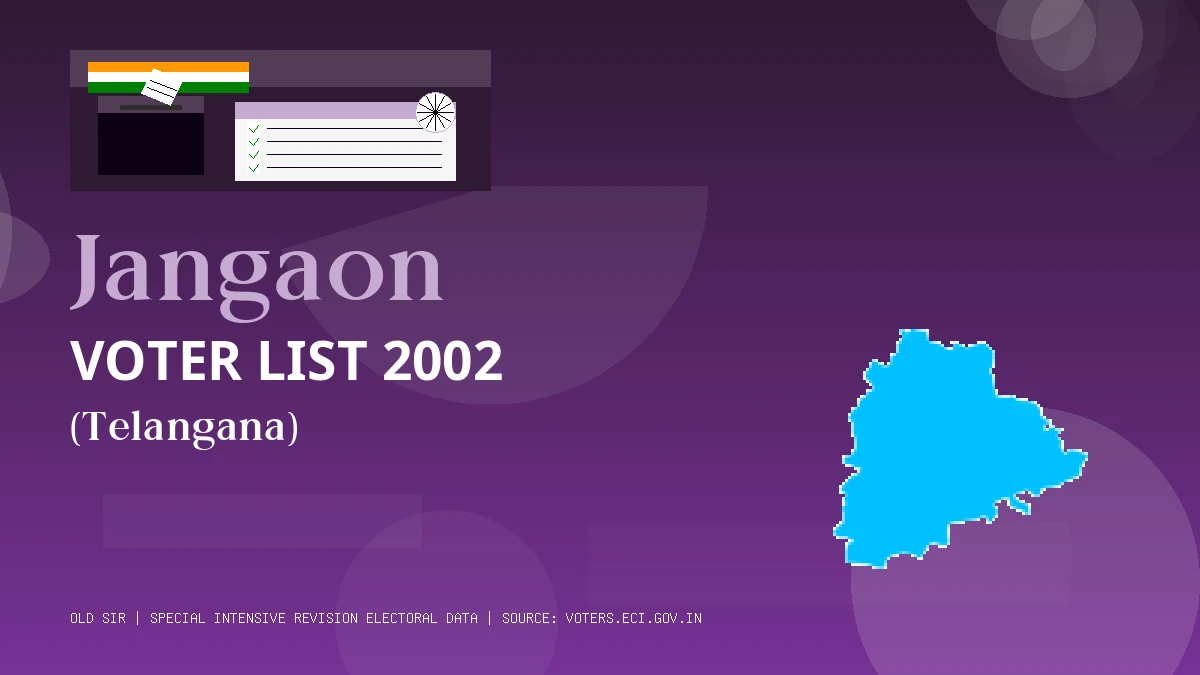 Jangaon Voter List 2002 PDF Download Telangana