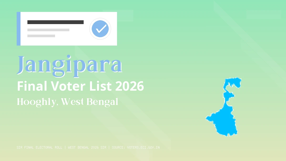 Jangipara Final Voter List 2026 West Bengal